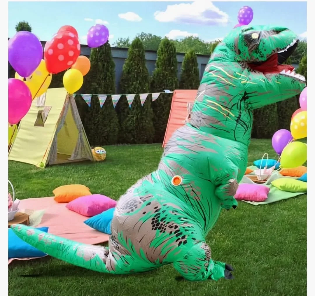 Disfraz inflable de dinosaurio